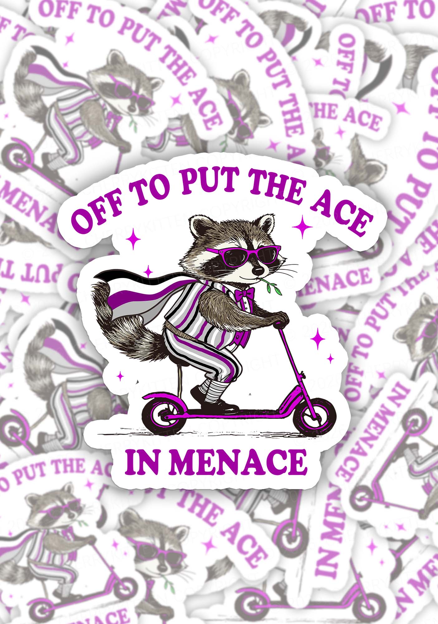 Put The Ace In Menace Pride 1pc Y2K Sticker Cherrykitten