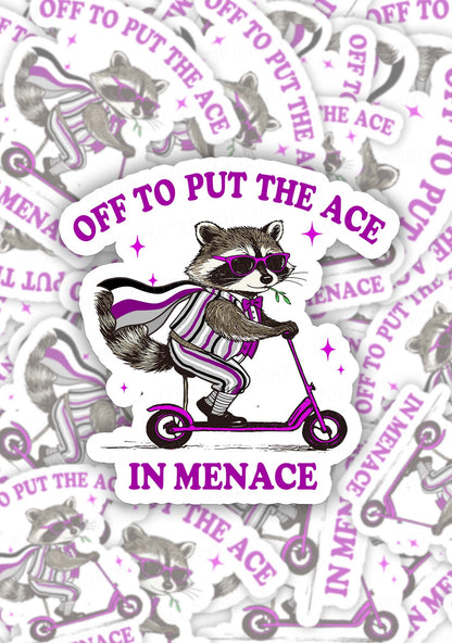 Put The Ace In Menace Pride 1pc Y2K Sticker Cherrykitten