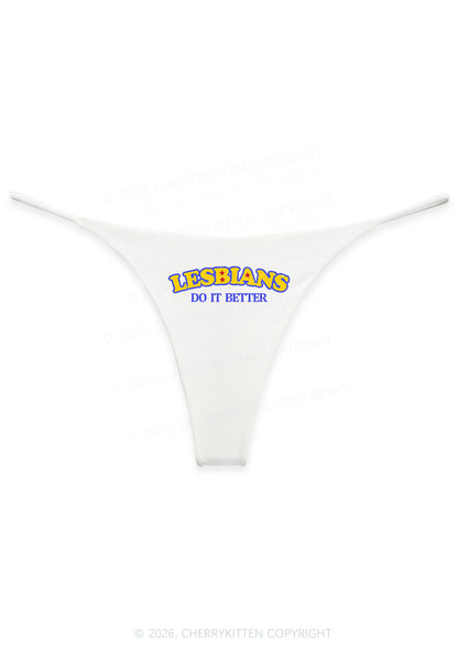 Lesbians Do It Better Pride Y2K Bikini String Thong Cherrykitten