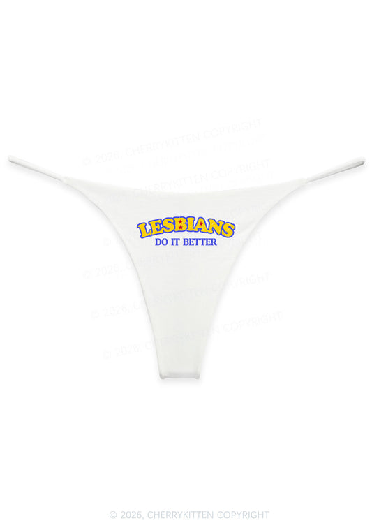 Lesbians Do It Better Pride Y2K Bikini String Thong Cherrykitten