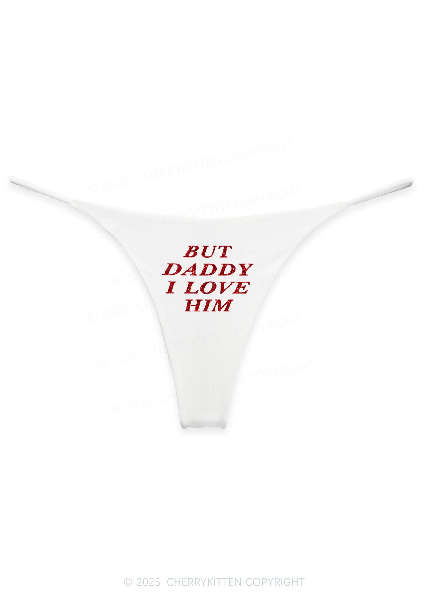Glitter But Daddy I Love Him Y2K Bikini String Thong Cherrykitten