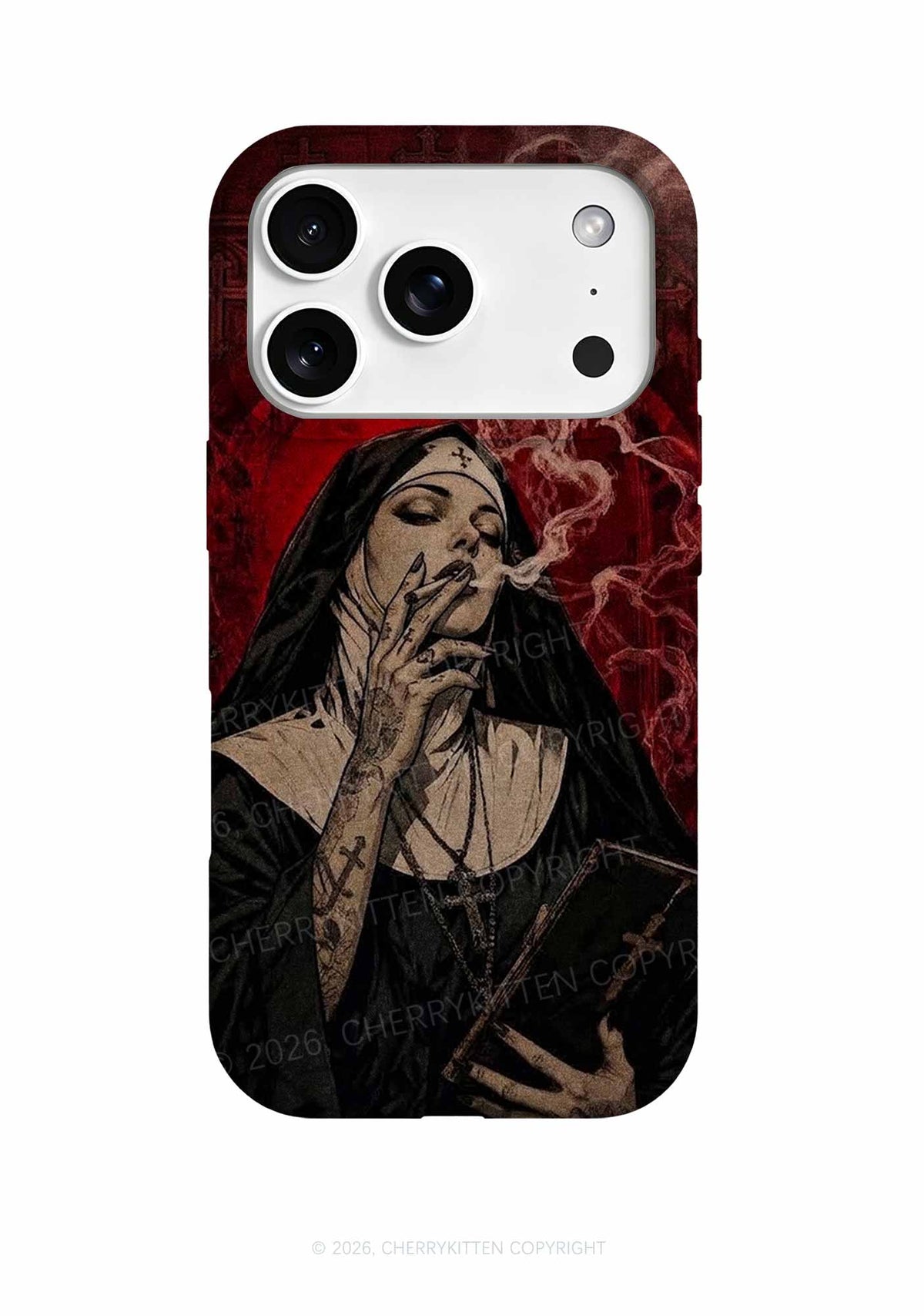 Gothic Tattoos Nun Y2K Phone Case Cherrykitten