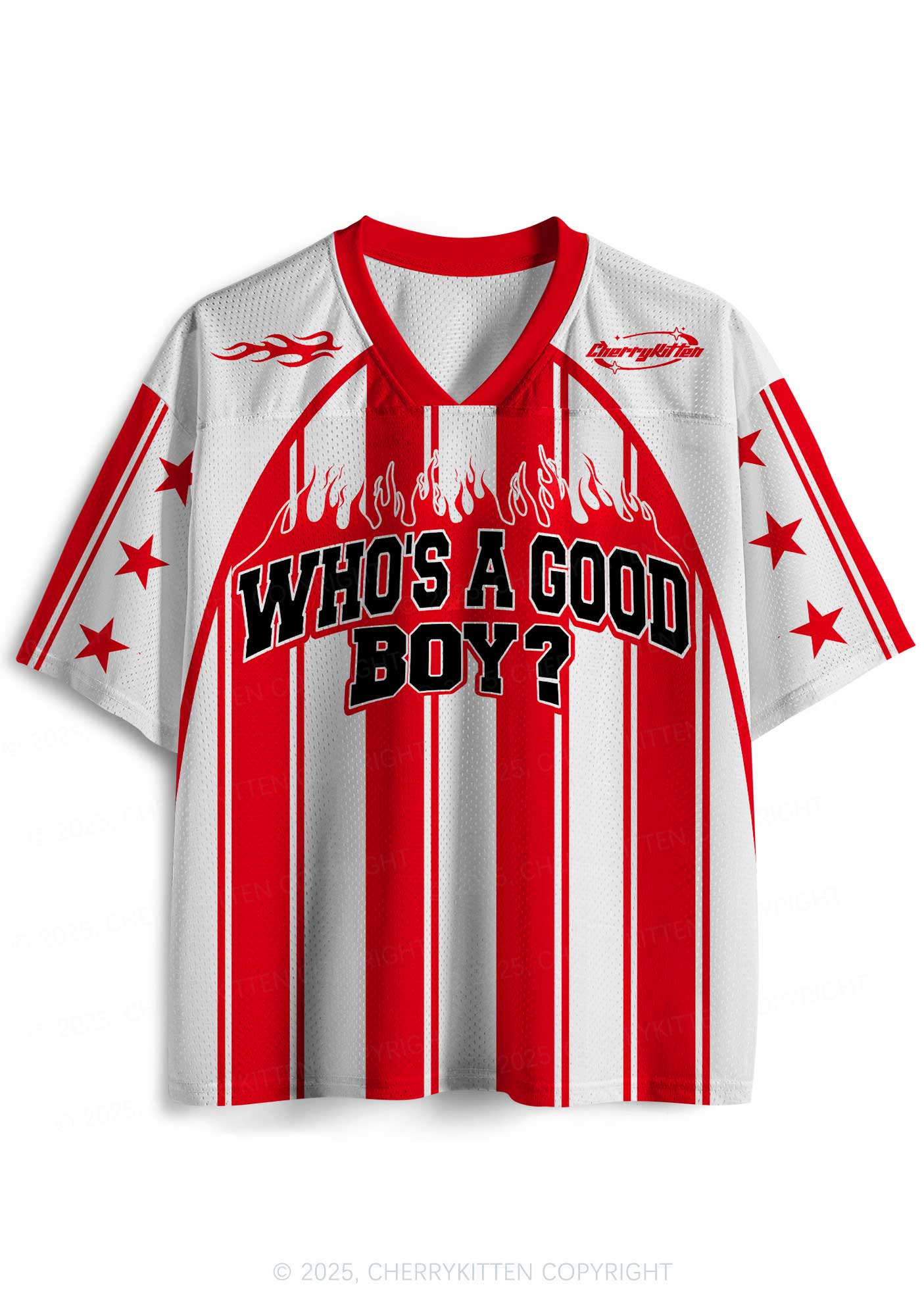Custom Who Is Good Boy Y2K Sport Jersey Shirts Cherrykitten