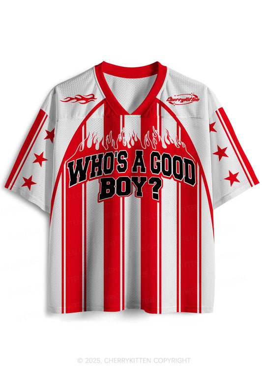 Custom Who Is Good Boy Y2K Sport Jersey Shirts Cherrykitten