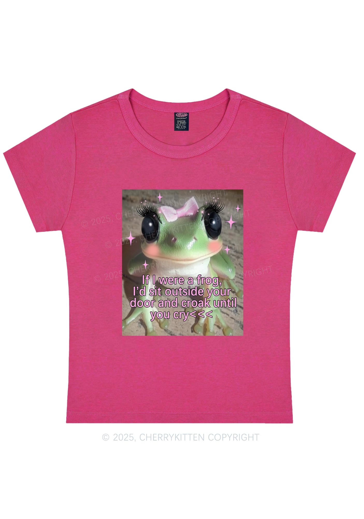 If I Were Frog Y2K Baby Tee Cherrykitten