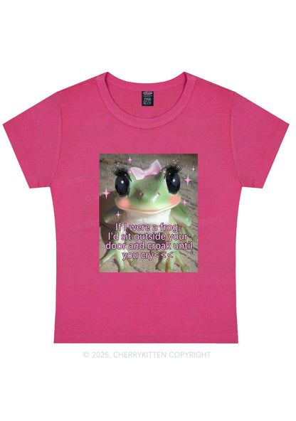 If I Were Frog Y2K Baby Tee Cherrykitten