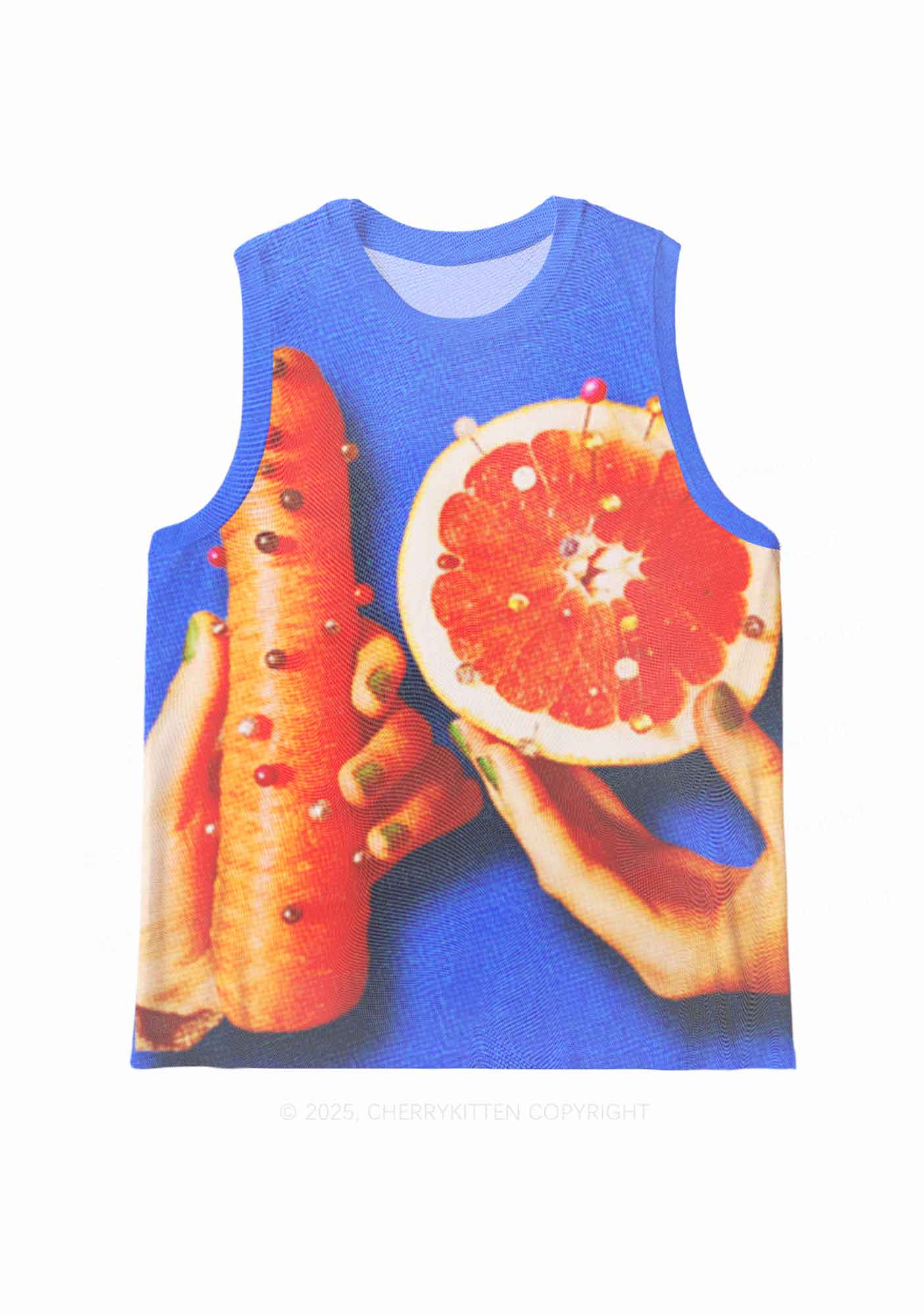 Carrots and Grapefruit Pride Y2K Mesh Muscle Tank Cherrykitten