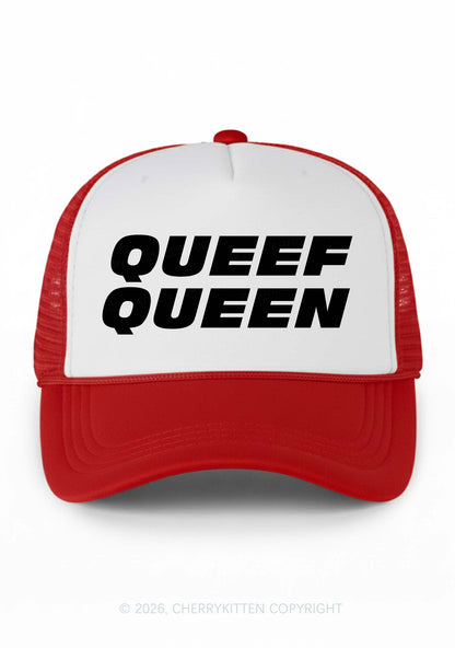 Queef Queen Y2K Colorblock Trucker Hat Cherrykitten