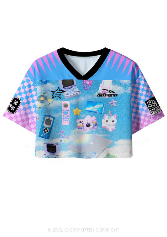 Custom Punk Digital Y2K Crop Sport Jersey Shirts Cherrykitten