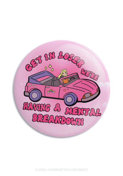 Get In Car 1Pc Y2K Pin Badge Cherrykitten