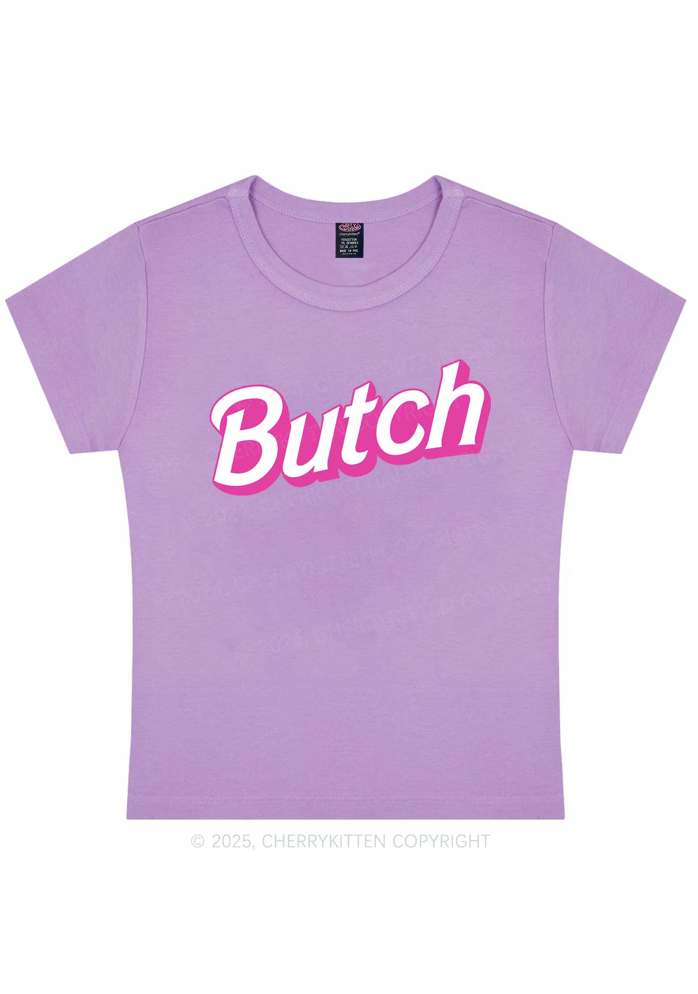 Pink Butch Y2K Baby Tee Cherrykitten