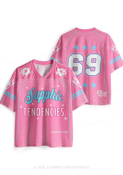 Sapphic Tendencies Pride Y2K Sport Jersey Shirts Cherrykitten