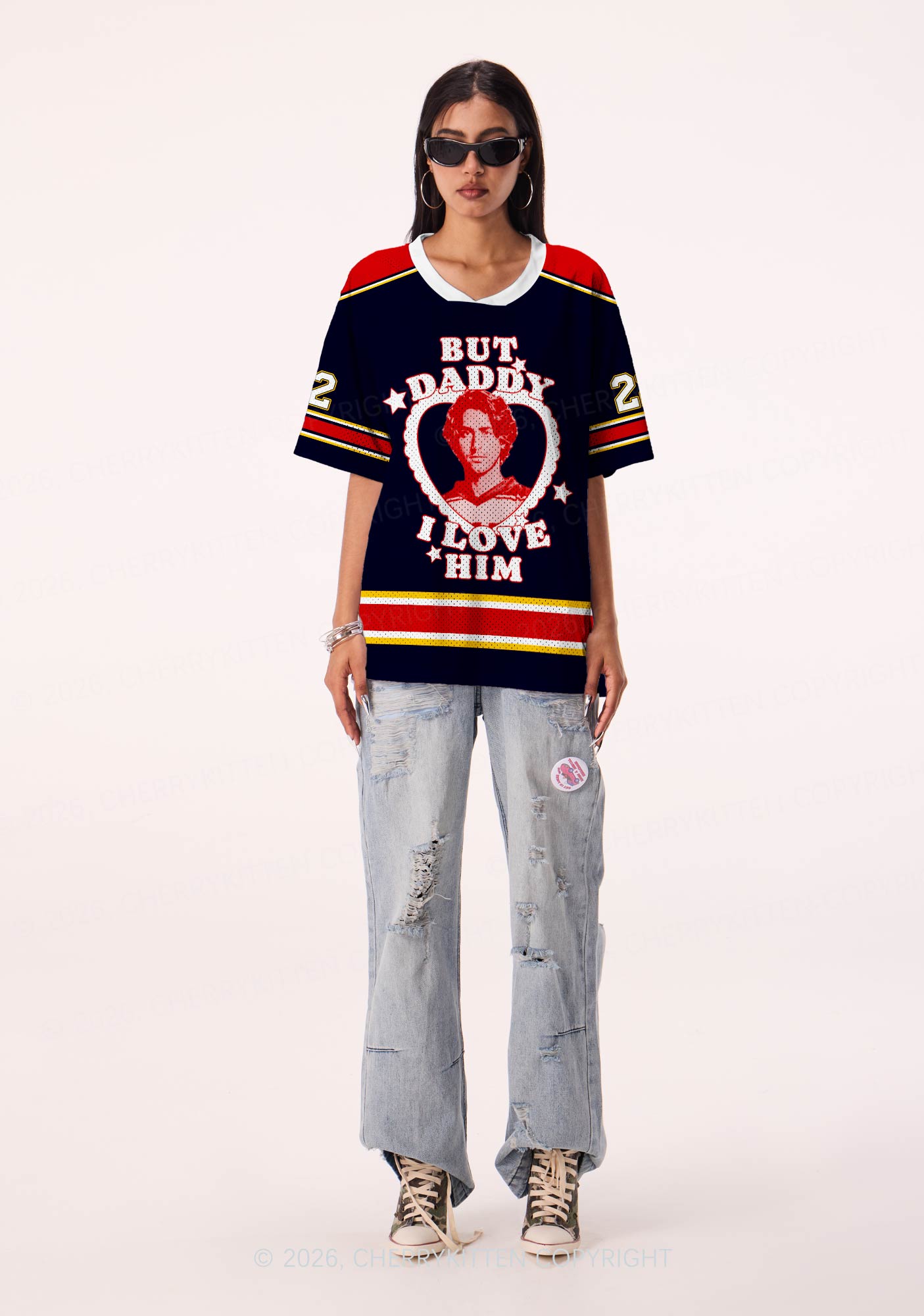 But Daddy I Love Him JL Y2K Sport Jersey Shirts Cherrykitten
