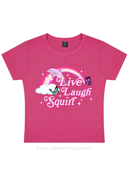 Live Laugh Squirt Y2K Baby Tee Cherrykitten