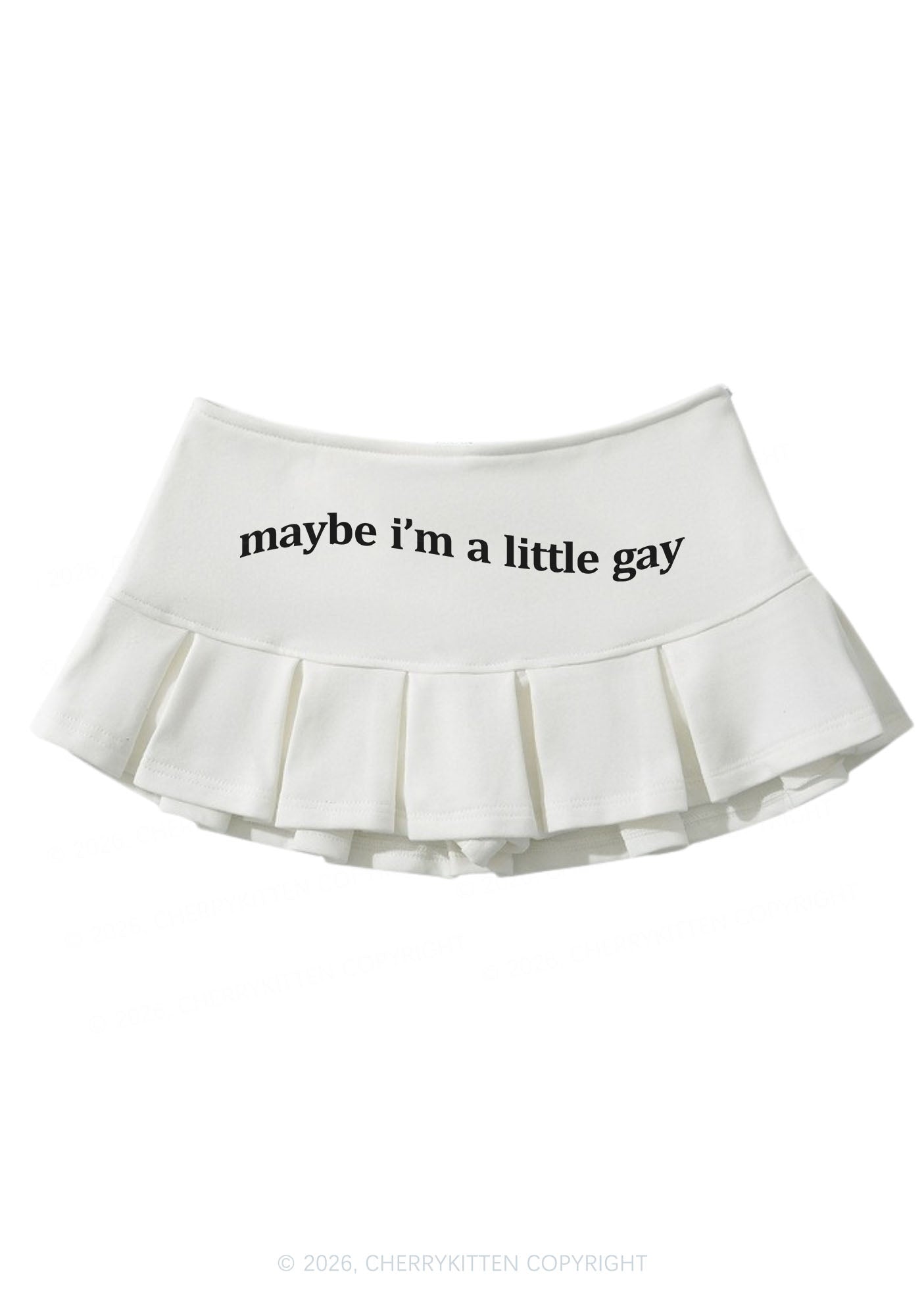 Maybe Im A Little Gay Pride Y2K Mini Pleated Skirts Cherrykitten