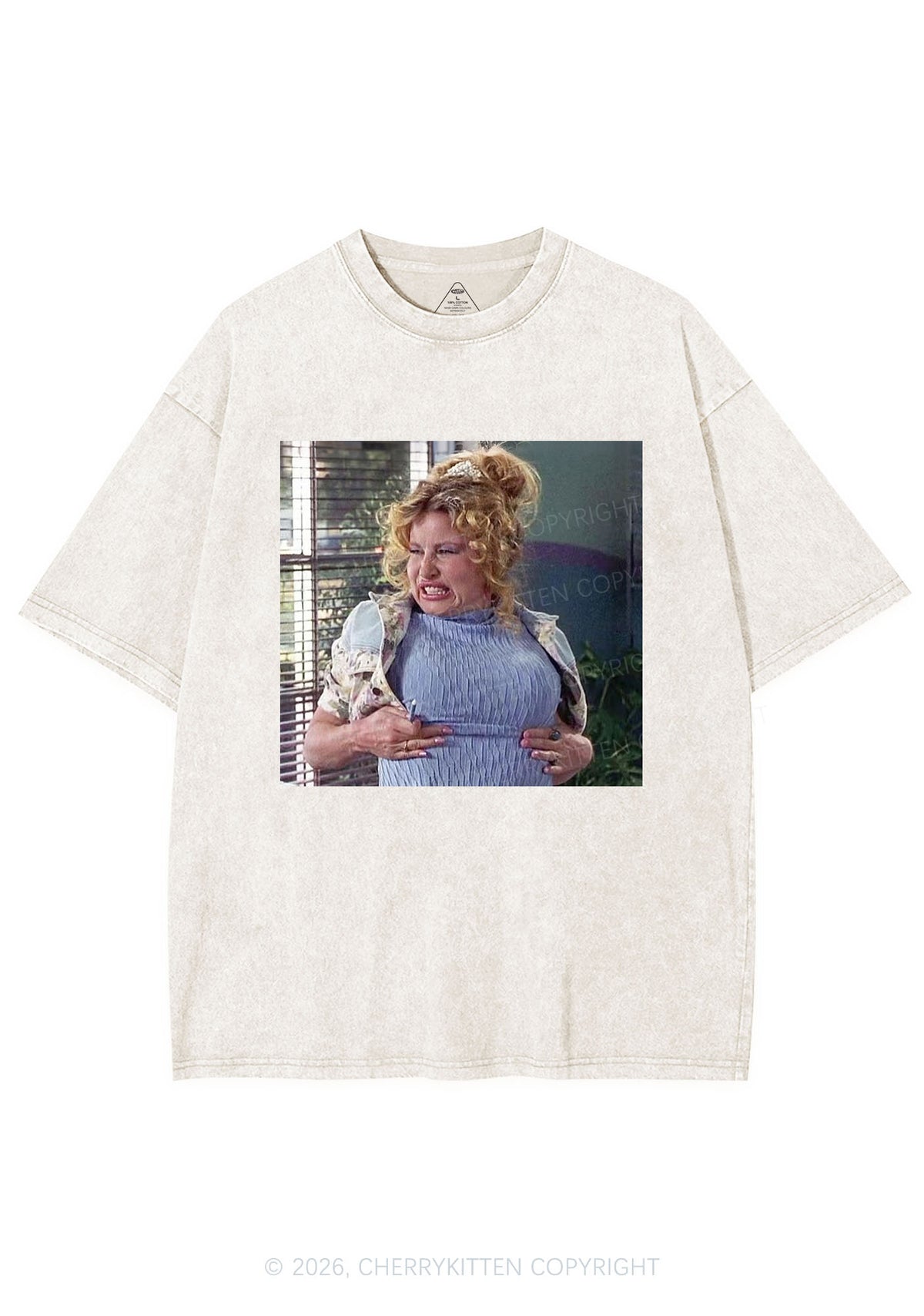 Huge Bxxb Blonde Y2K Shirts Washed Tee Cherrykitten