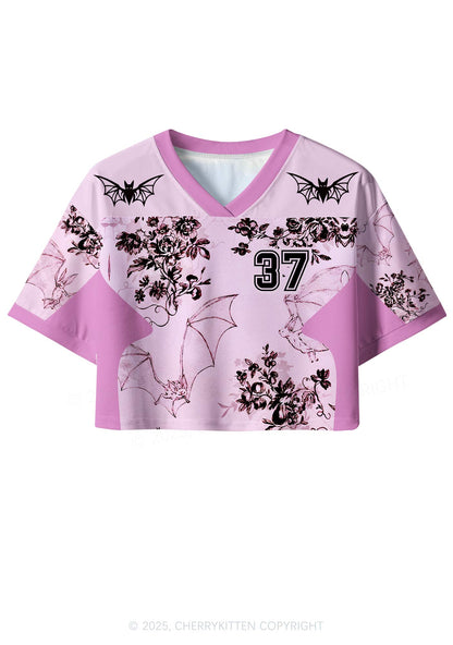 Custom Pink Bat Y2K Crop Sport Jersey Shirts Cherrykitten