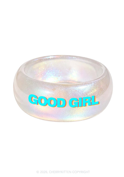 Good Girl Y2K Cuff Bangle Cherrykitten