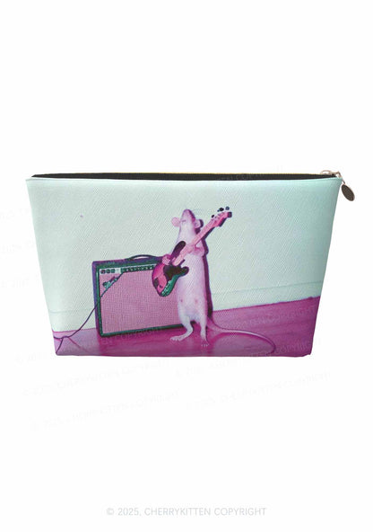 Rat Guitarist Y2K Leather Makeup Bag Cherrykitten