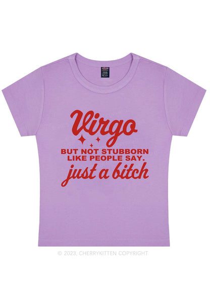Curvy Virgo Just A Bixxh Y2K Baby Tee Cherrykitten
