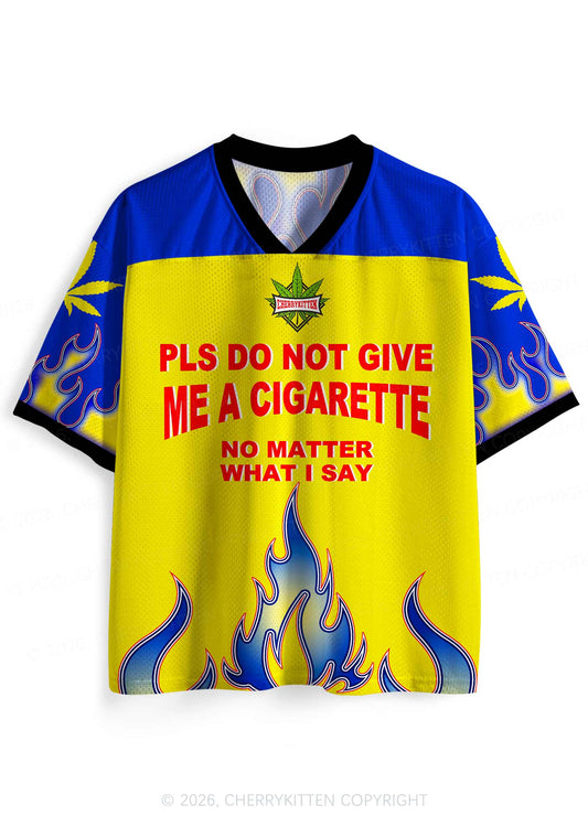 Dont Give Me Cigarette Y2K Sport Jersey Shirts Cherrykitten
