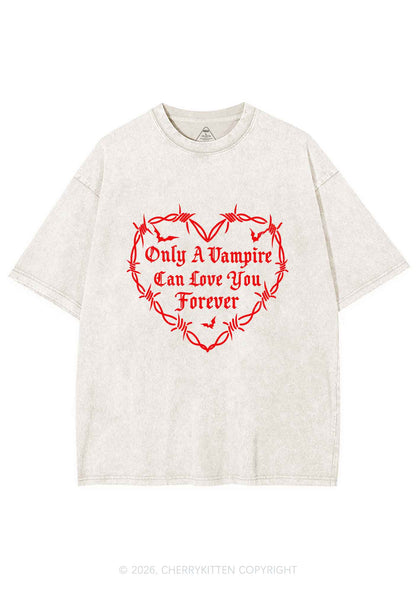 Halloween Vampire Love You Forever Y2K Shirts Washed Tee Cherrykitten