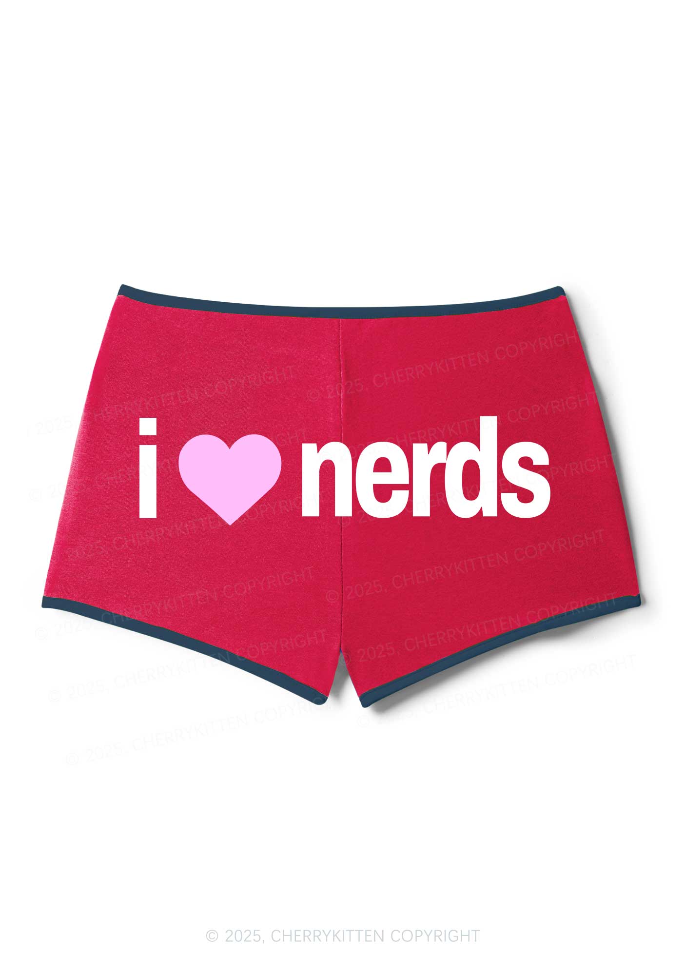 I Love Nerds Y2K Booty Shorts Cherrykitten