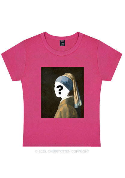 Custom Pearl Portrait Y2K Baby Tee Cherrykitten