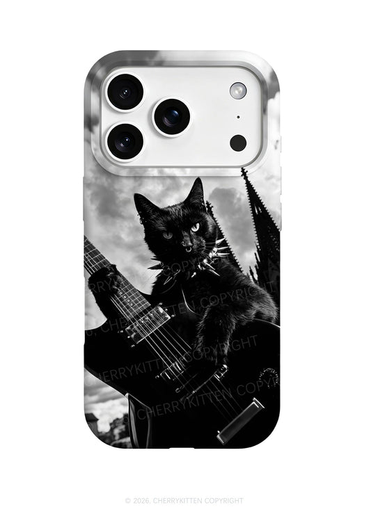 Halloween Guitar Black Cat Y2K Phone Case Cherrykitten