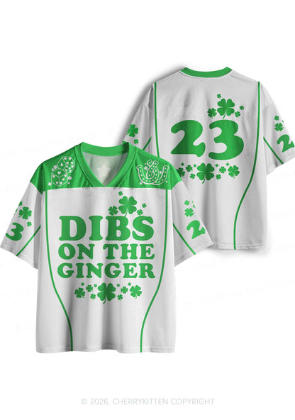 Custom White Dibs On The Ginger St Patricks Y2K Sport Jersey Shirts Cherrykitten