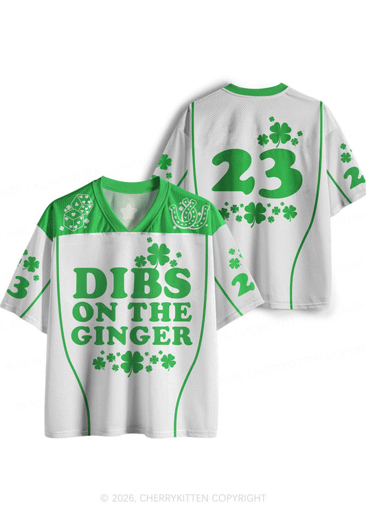 Custom White Dibs On The Ginger St Patricks Y2K Sport Jersey Shirts Cherrykitten