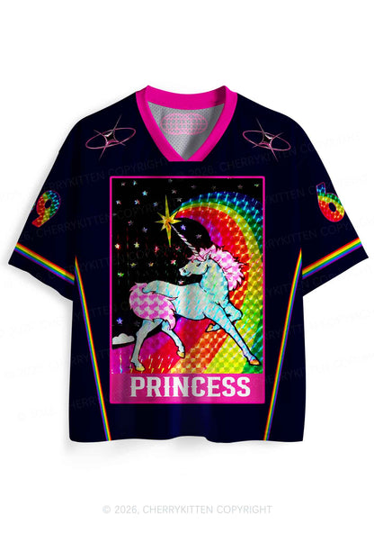 Princess Unicorn Rainbow Y2K Sport Jersey Shirts Cherrykitten