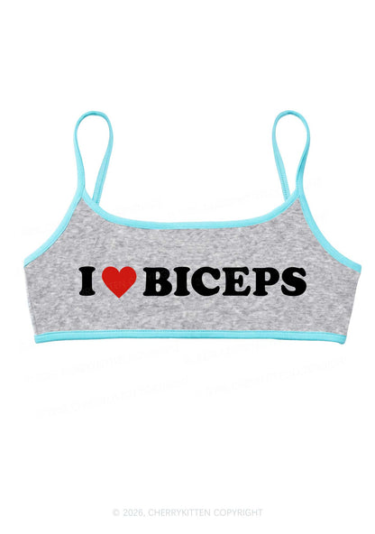 I Love Biceps Y2K Super Crop Cami Cherrykitten