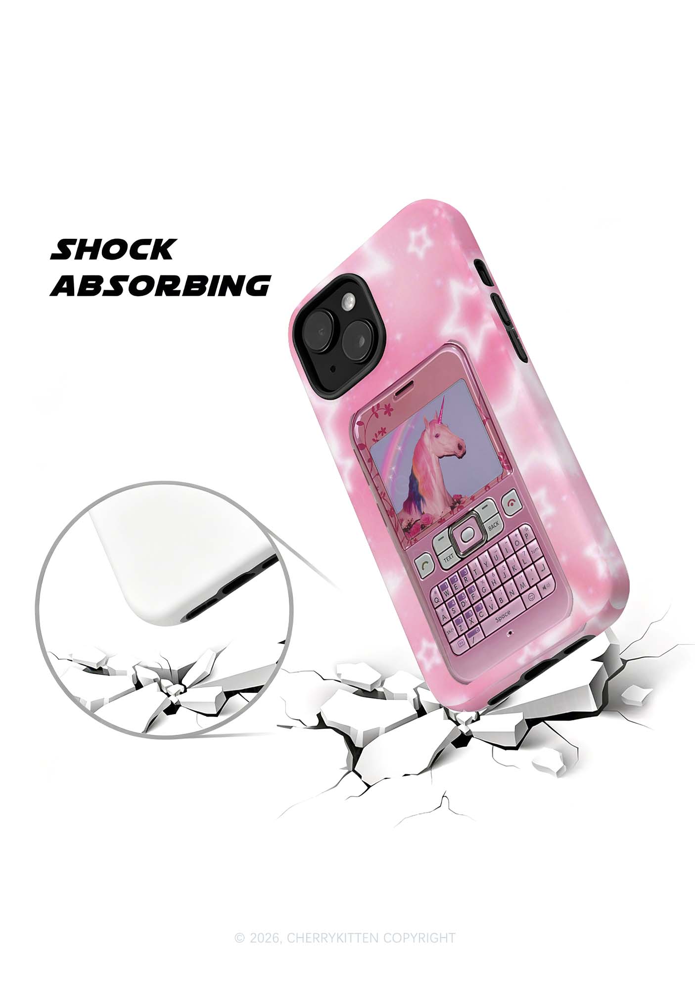 Pink Unicorn Y2K Phone Case Cherrykitten