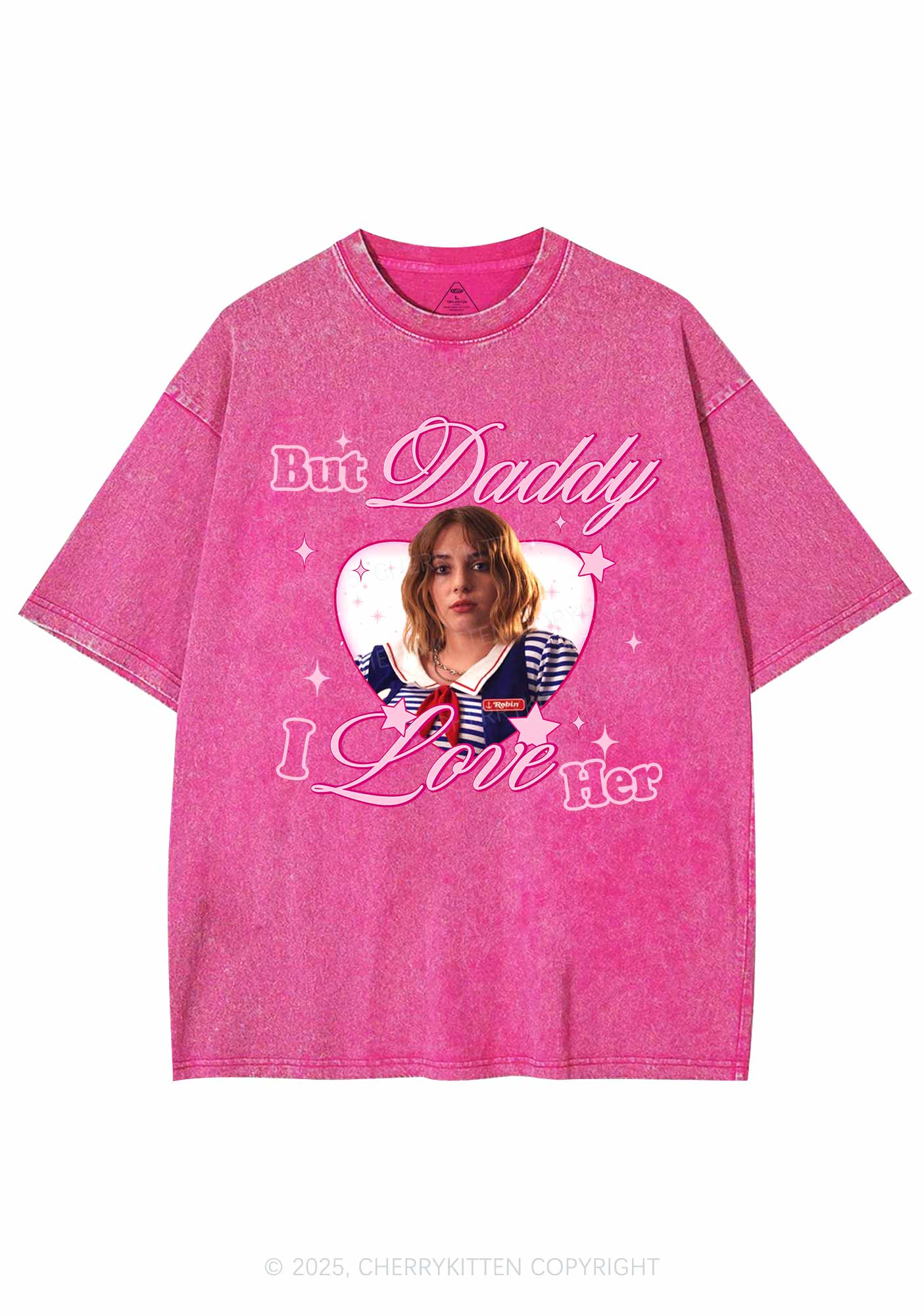 Daddy I Love RB Pride Y2K Shirts Washed Tee Cherrykitten