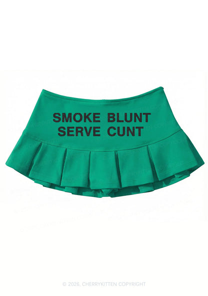 Smoke Blunt Y2K Mini Pleated Skirts Cherrykitten