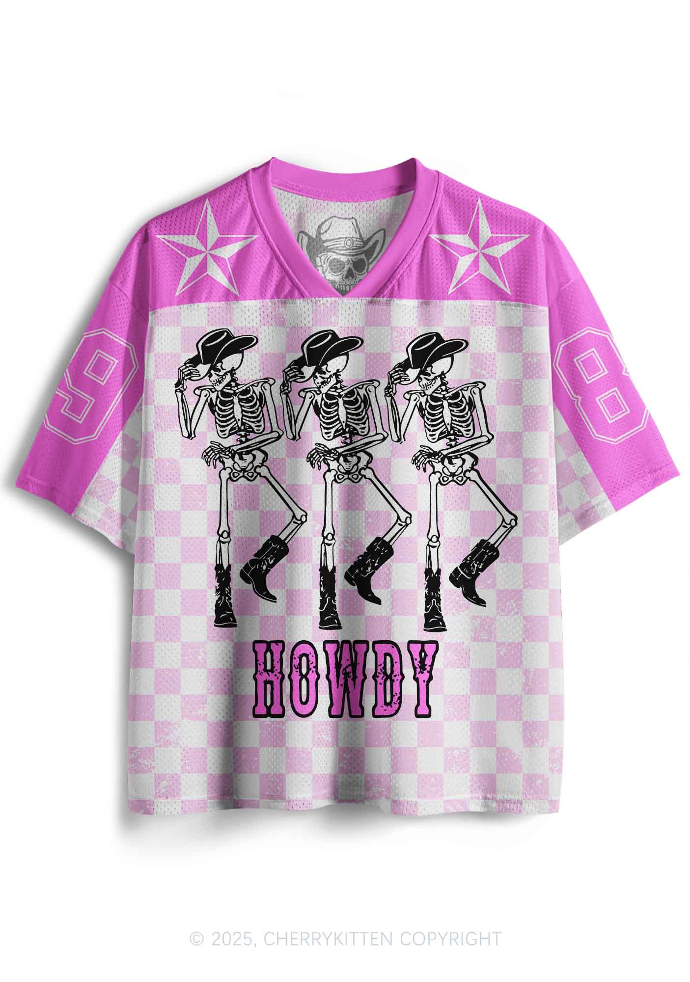 Custom Halloween Howdy Dancing Skeletons Y2K Sport Jersey Shirts Cherrykitten