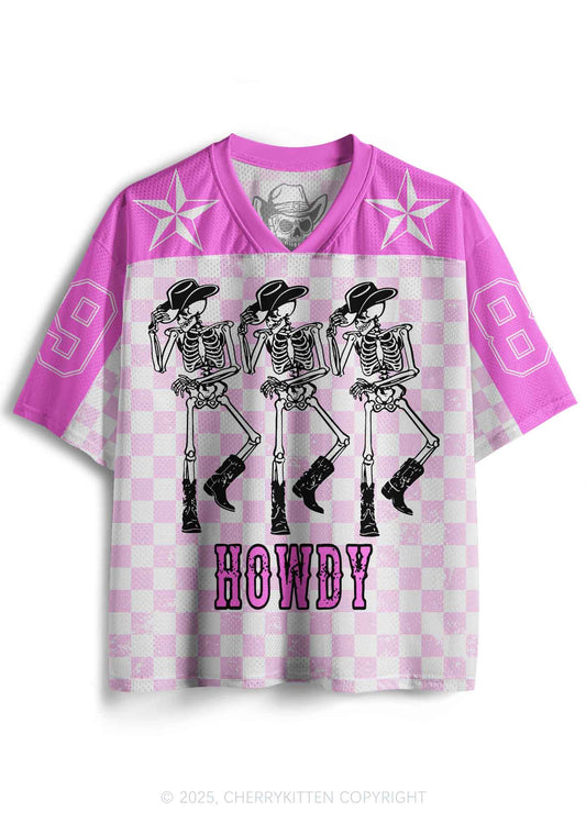 Custom Halloween Howdy Dancing Skeletons Y2K Sport Jersey Shirts Cherrykitten