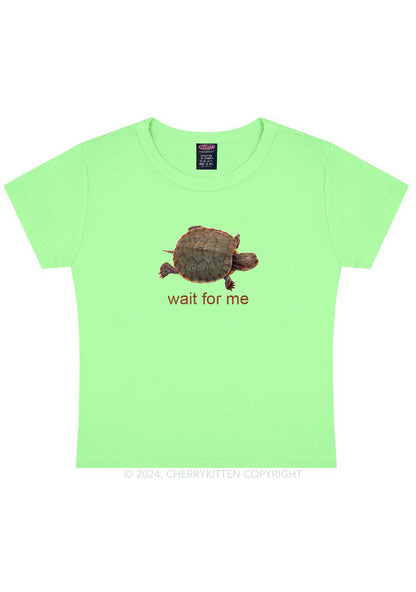 Wait For Turtle Y2K Baby Tee Cherrykitten