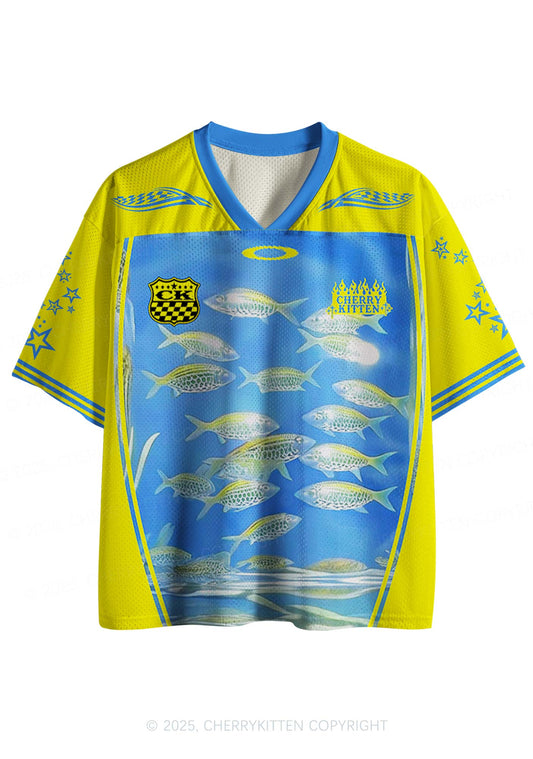 Custom Undersea Fish Y2K Sport Jersey Shirts Cherrykitten