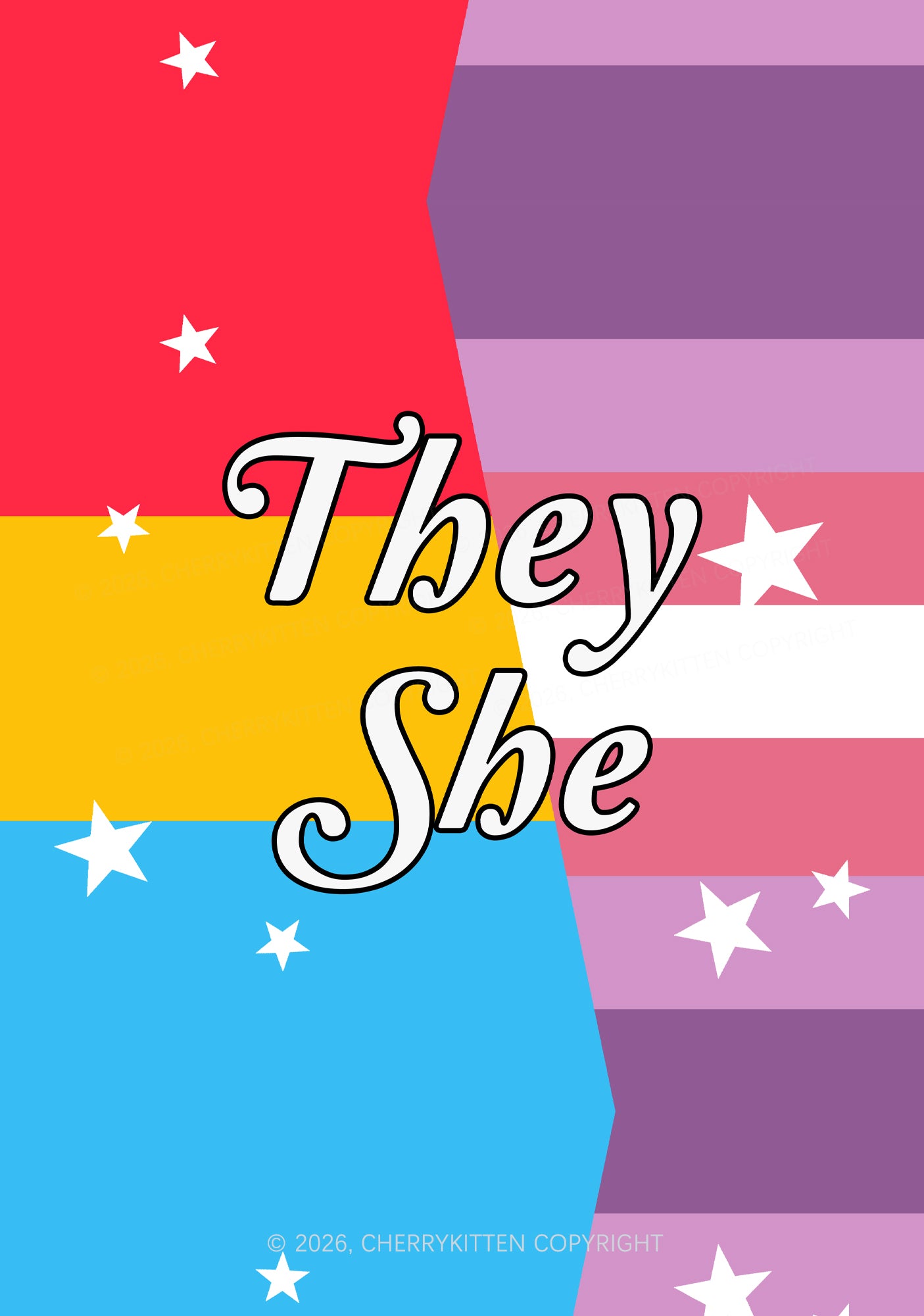 They She Pride 1Pc Y2K Pin Badge Cherrykitten