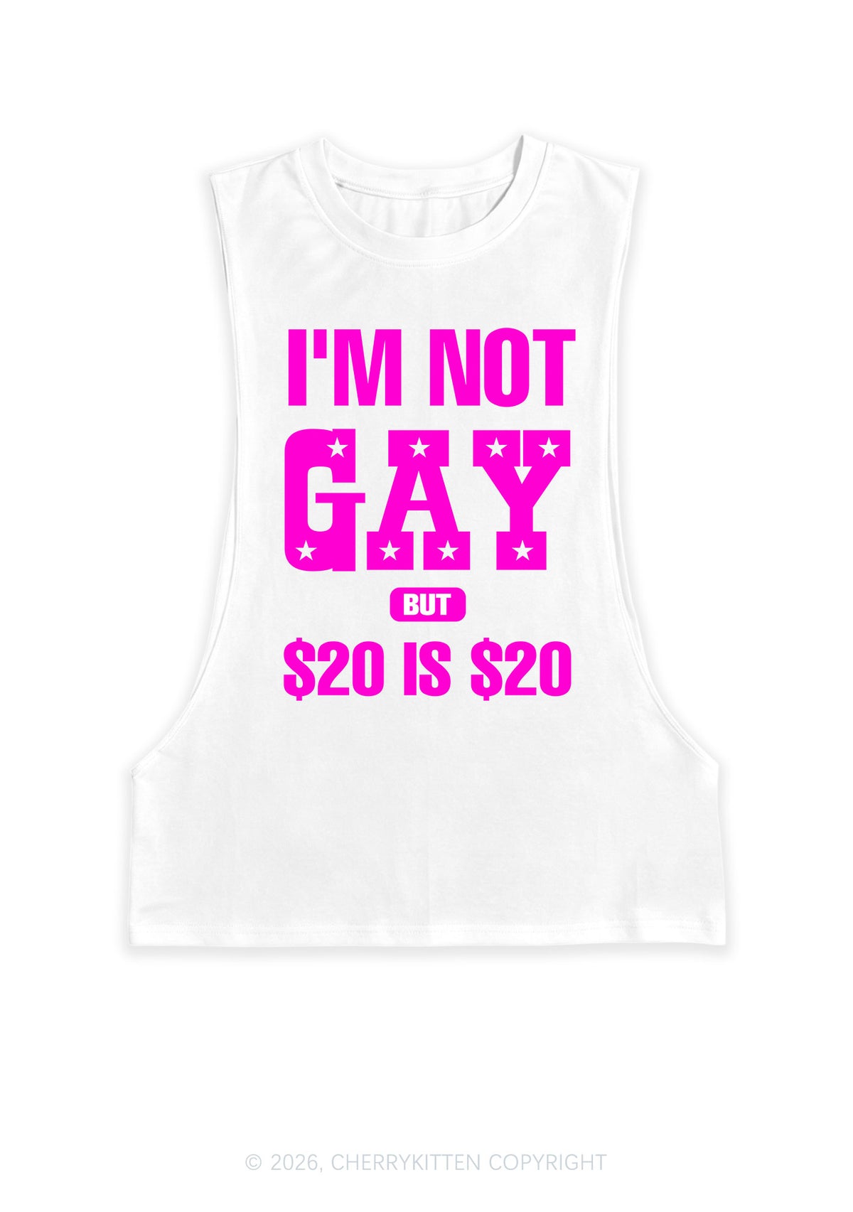 Im Not Gay But Pride Y2K Men Muscle Side Cutoff Tank Top Cherrykitten