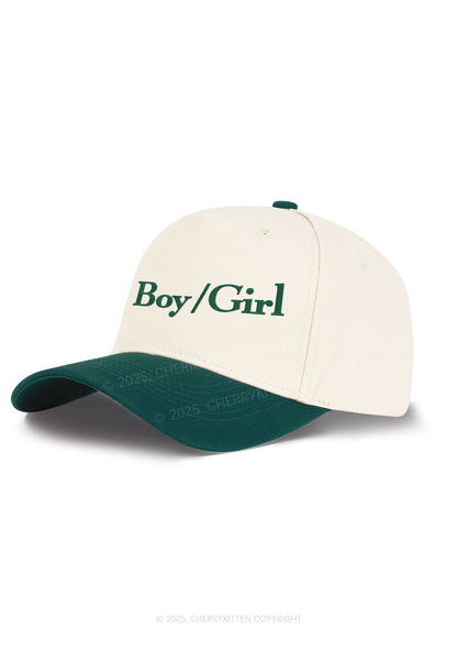 Embroidered Boy Or Girl Pride Y2K Color Block Baseball Cap Cherrykitten