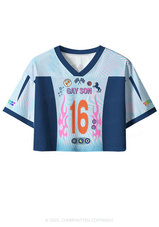 Custom Gay Son Pride Y2K Crop Sport Jersey Shirts Cherrykitten