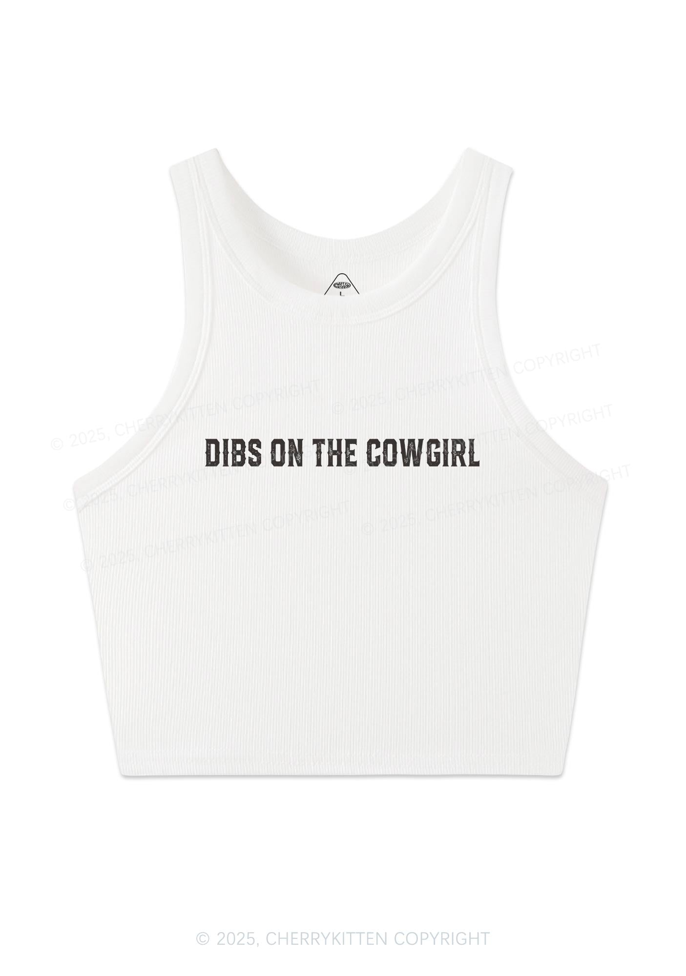 Dibs On The Cowgirl Y2K Crop Tank Top Cherrykitten
