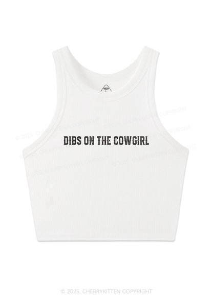 Dibs On The Cowgirl Y2K Crop Tank Top Cherrykitten