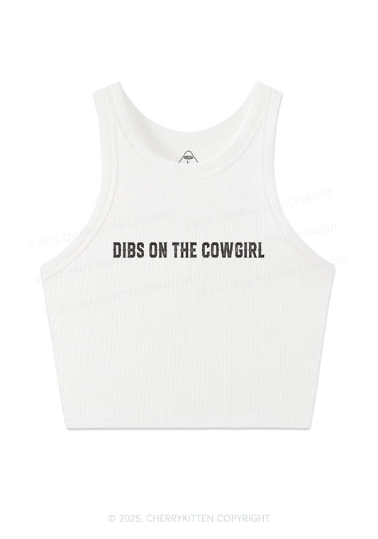 Dibs On The Cowgirl Y2K Crop Tank Top Cherrykitten