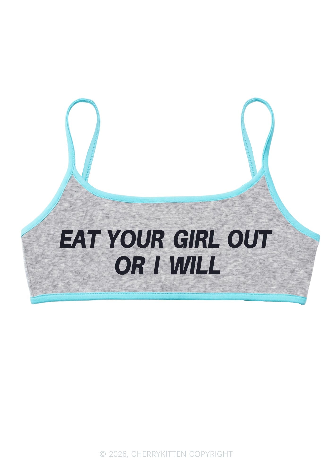 Eat Your Girl Out Pride Y2K Super Crop Cami Cherrykitten