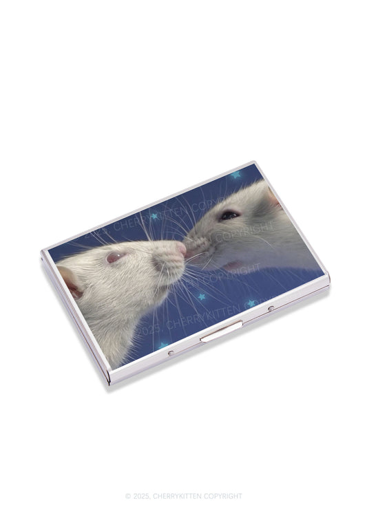 Kissing Rats Y2K Mirror Cigarette Case Cherrykitten