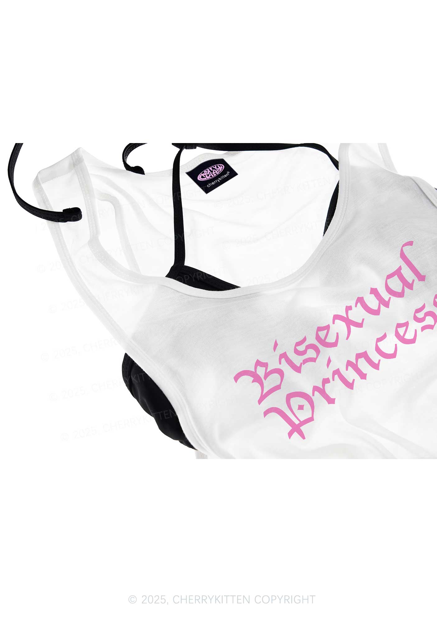 Bisexual Princess Pride Y2K Sheer Boyfriend Tank Cherrykitten